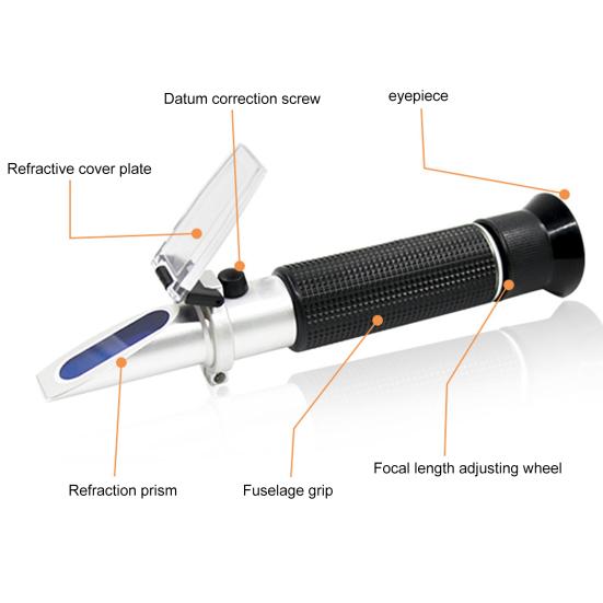 0-50% профессиональный рефрактометр для меда, высокая точность, функция калибровки, удобная ручка, измеритель концентрации молока