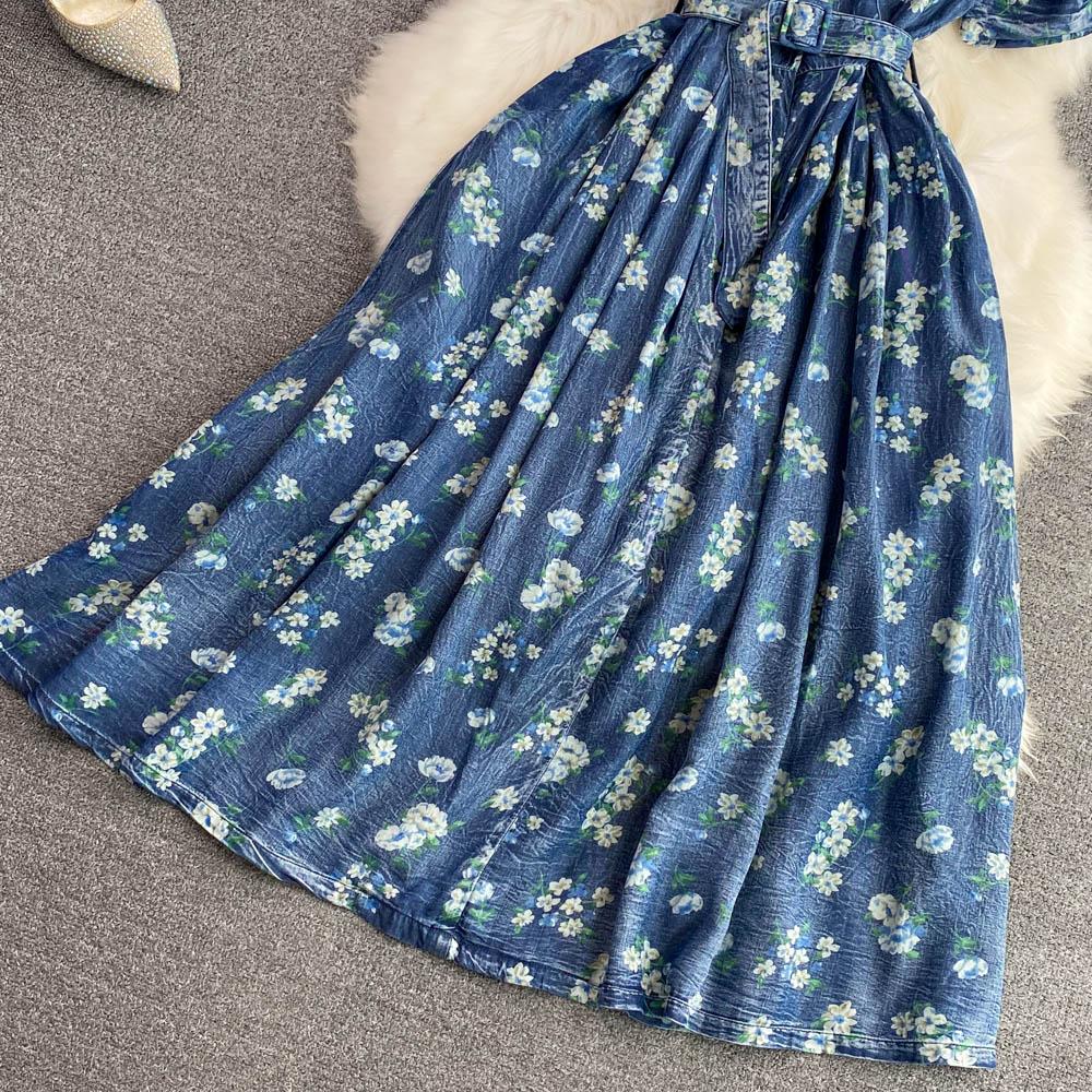 RUGOD Летнее элитное темпераментное платье трапециевидной формы с v-образным вырезом и короткими рукавами и короткими рукавами, тонкое платье трапециевидной формы с принтом, элегантное длинное свободное платье