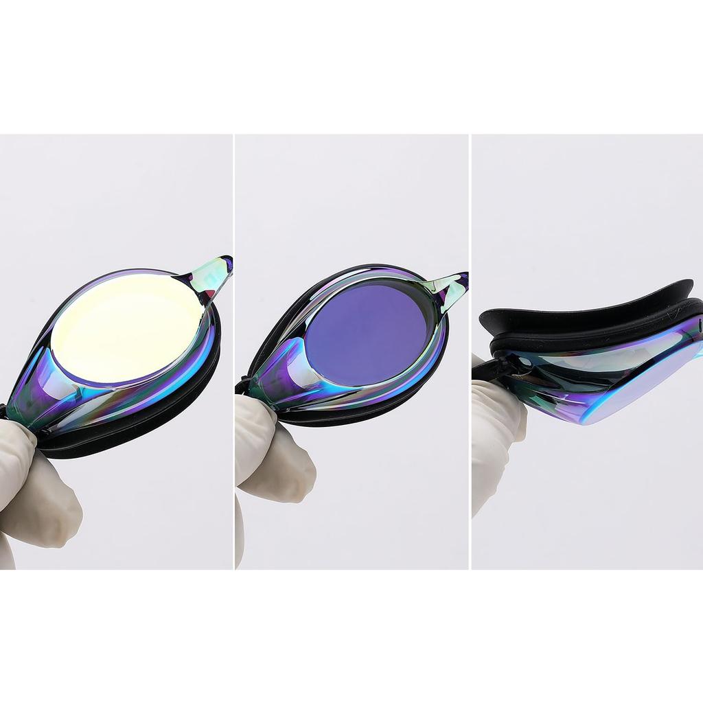 SWAVE SWIPE Mirrored Swimming Gold Goggles, Unisex, Prism,