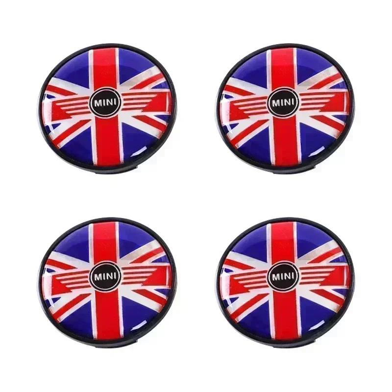 PUOI2 4PCS 54mm 56mm Car Wheel Center Hub Caps Cover Emblem Badge For BMW Mini Cooper One S JCW R55 R56 R57 R58 R60 F55 F56 Clubman