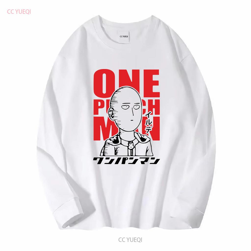 Футболка Saitama One Punch Man d Летний топ XS 4XL с длинным или коротким рукавом винтажная Стираный с принтом Удобная Немного дизайнерская одежда