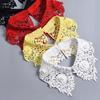 Fashion Beading Fake Collar For Women White Lace Hollow False Detachable Collar Lapel Shirt Tie Necklace Clothes Accessory