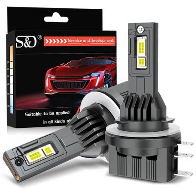 2 шт. Полностью металлические светодиодные лампы H15 для фар высокой мощности 6500K дальний свет чип CSP ДХО лампа для вождения 120 Вт 40000 лм турбовентилятор для Volkswage GOLF MK6 BMW 12 В