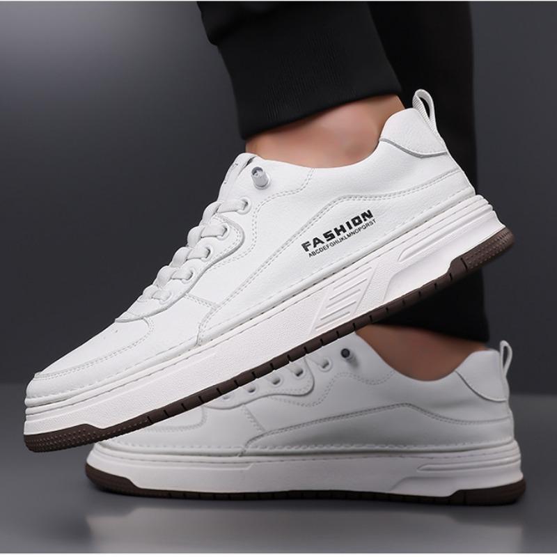 Fashion Fashion Leather Platform Sneakers for Men Spring Autumn Casual Soft-soled Men's Walking Shoes Designer Non-slip Board Shoes Male