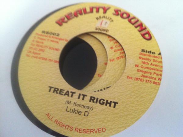 7inch Record LUKIE D - Treat It Right NONE Reality Sound 2002 Jamaica Reggae, Ska & Dub Used