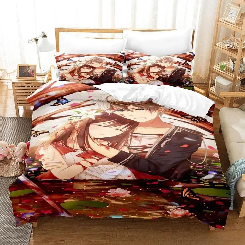 Комплект постельного белья Ensemble Stars Single Twin Full Queen King Size Bed Set Adult Kids Bedroom Duvet Cover Sets 3D Anime Bed Sheet Set