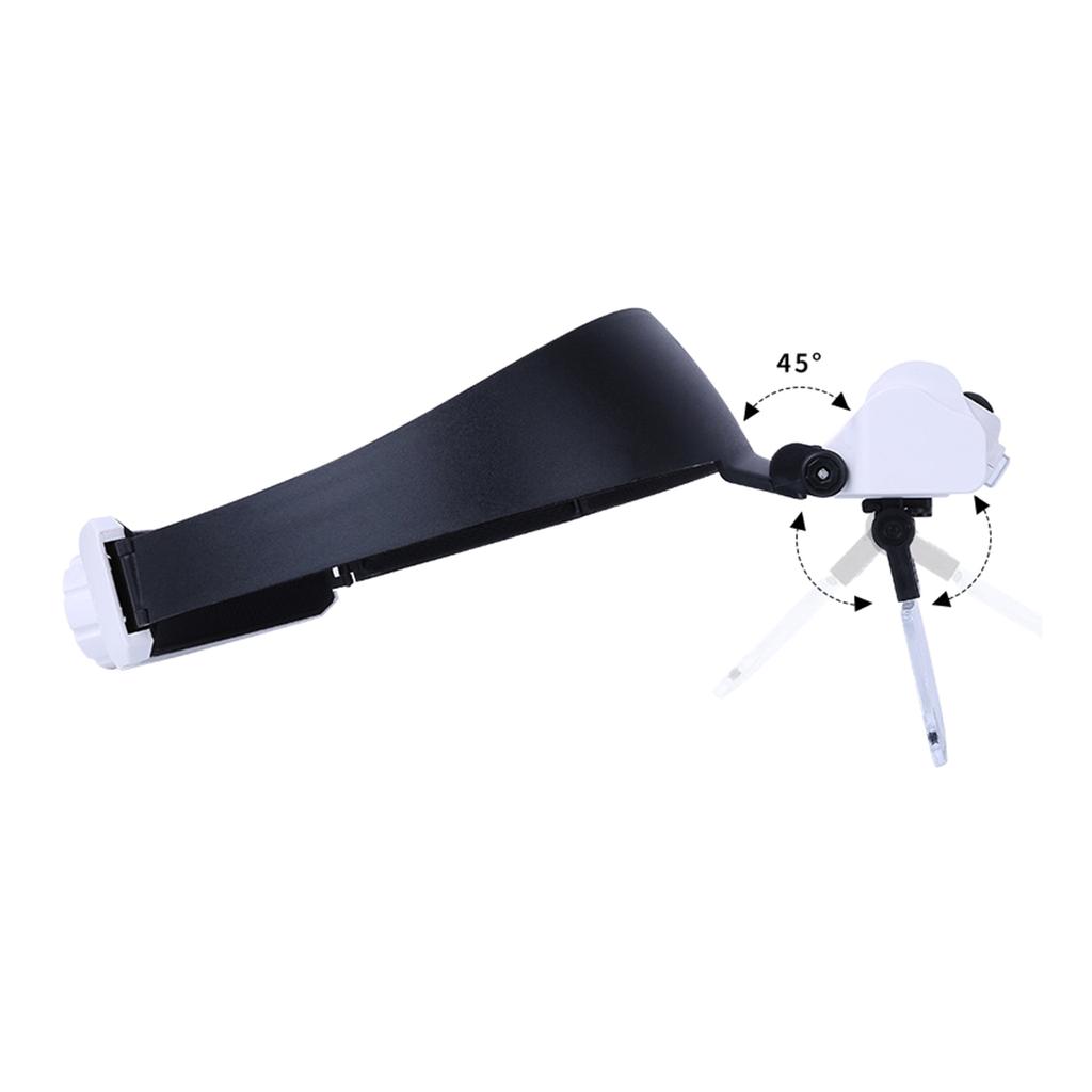 Head Mounted Magnifier 2 LED Hands Free Headband Magnifying Glass 1X 1.5X 2X 2.5X 3.5X for Close Work Reading Repairing