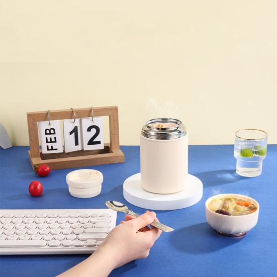 500ML Soup Thermal Cup Insulated Vacuum Food Jar Wide Mouth Flask Leakproof Stainless Steel Lunch Container