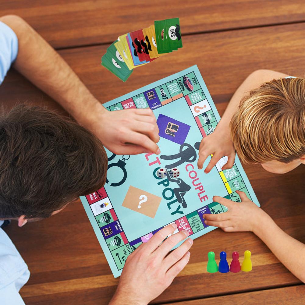 Портативная забавная настольная игра Adultopoly для взрослых, интерактивная карточная игра для отношений для вечера свиданий пары, подарки на День святого Валентина для него и для нее, игрушка для вечеринки