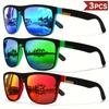 3Pcs Fantasy Cool Classic Polarized Square Fashion Glasses for Men and Women Outdoor Sports Party Vacation Travel Driving