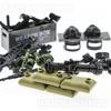 BrickBounty Guns Weapons Weapon Pack Compatible with Major Brand Building Includes Military WWII Military SWAT and Ammo 130-Pcs - - Blocks, Helmets,