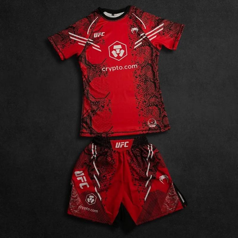 UFC Новая Восьмиугольная Клетка Бои Ночь Мужской и Детский MMA Свободный Дышащий Быстросохнущий Боксерская Тренировка Спортивный Комплект