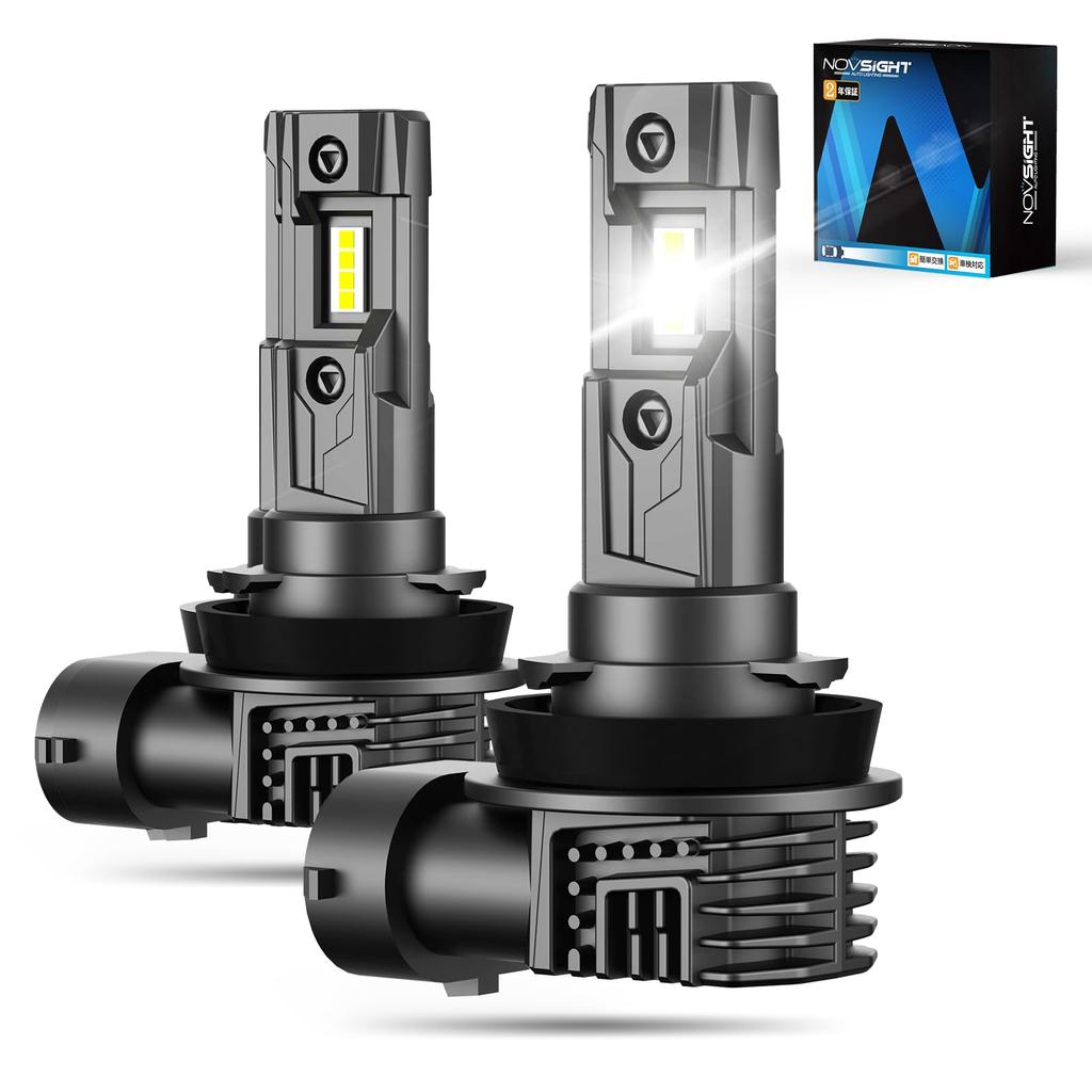 NOVSIGHT H11 LED Headlight, H8, H9, H11, H16 LED Fog Lamp, Compatible with New
