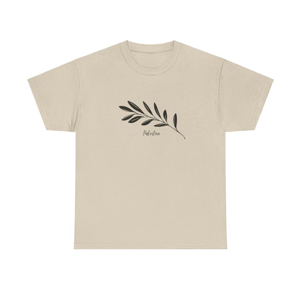 Unisex Cotton T-shirt Palestine Olive Branch T-Shirt