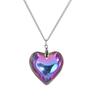 Red Heart Glass Pendant Necklace with Stainless Steel Chain