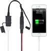 GTIWUNG SAE USB-порт с водонепроницаемой крышкой 22 см + 3,6 фута Соединительный кабель SAE 5A/10A/15A Предохранитель Кабель для зарядки аккумулятора Зарядка автомобильного аккумулятора