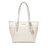 New Charlotte Leather Tote Bag, Shoulder Bag Large Women's Milk White 35T0GCFT7L-289