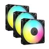 Вентилятор для корпуса ПК CORSAIR RS120 ARGB PWM 120 мм, Совместимость с последовательным подключением, Тройная упаковка, Черный, CO-9050181-WW