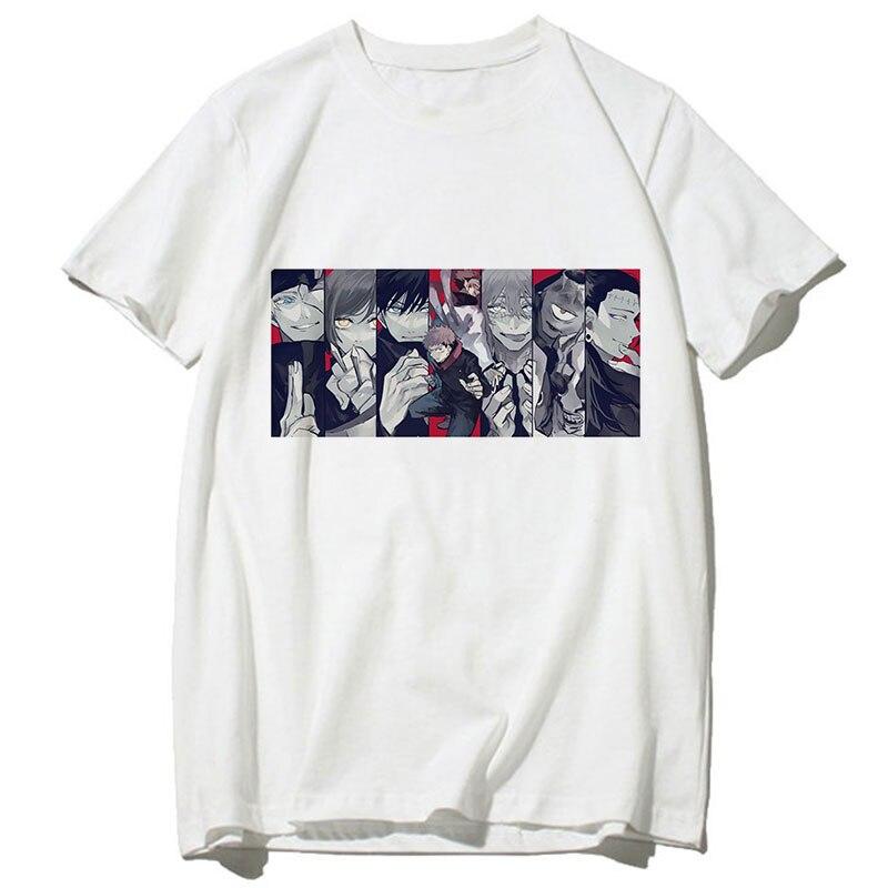 Jujutsu Kaisen Kawaii Графические футболки женские Kawaii летние топы футболка с героями мультфильмов Harajuku японское аниме Ulzzang футболка женская