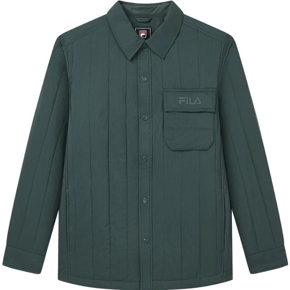 FILA Puffer Jacket Men's Dark Bamboo Emerald (Unisex) Puffer Jackets F11M348902F DG