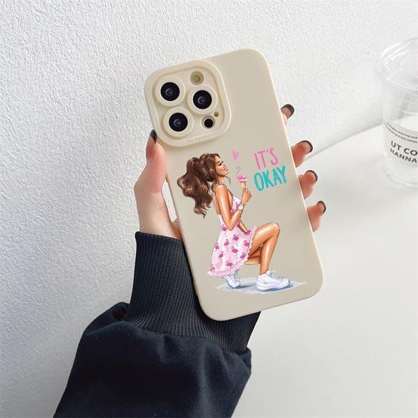 Модный силиконовый чехол для телефона для девочек для iPhone 14 13 12 11 Pro Max Чехол для iPhone SE 2020 14 7 8 Plus XR X XS Мягкая крышка Fundas