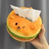 Figure Model Burger Dog Tissue Box Decorative Hamburger Fun Tissue Box  Home Decoration