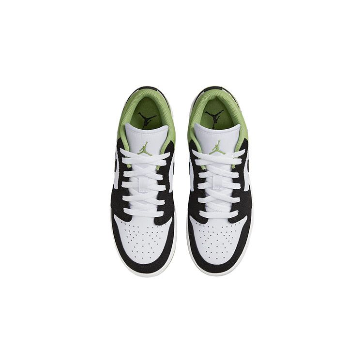 Детские кроссовки Air Jordan 1 Low SE GS Floral Зеленый Белый Черный DQ8389-100
