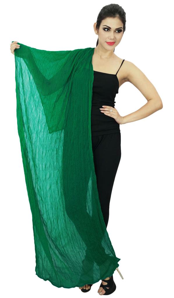 Индийские шарфы из шифоновой смеси, женские палантины, накидка на шею Chunni Long Dupatta