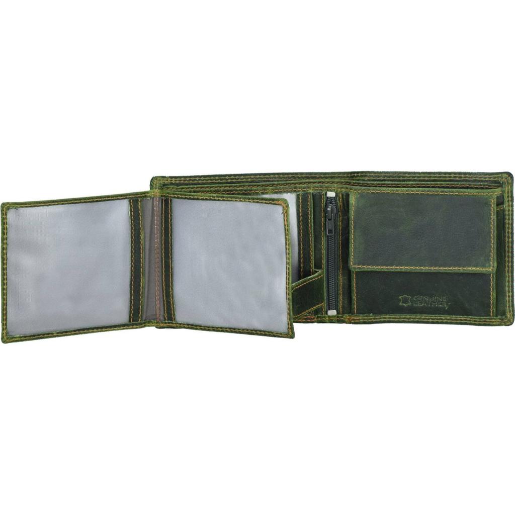 Мужской кошелек из натуральной кожи - стандартный размер (7 слотов для карт)