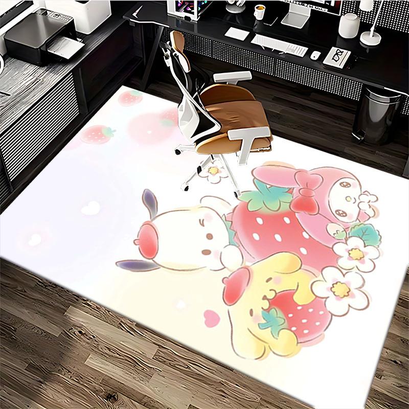 Anime Cartoon Design Chair Mat - Non-Slip Carpet for Office Chairs, Home Decor, Living Room, Bedroom, Game Room & Dormitory (Seasonal Gift).E084