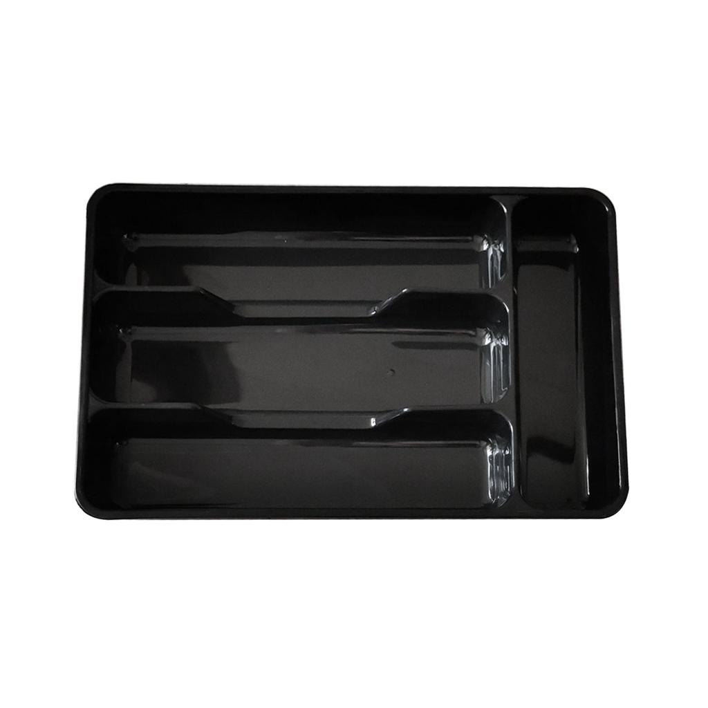4 Compartments Cutlery Tray Kitchen Drawer Organizer Spoon Knife Fork Separation Plastic Storage Box Tableware Tray
