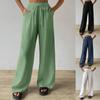 2024 Женские Элегантные Брюки с Широкими Штанинами и Эластичной Талией - Универсальная Повседневная Мода