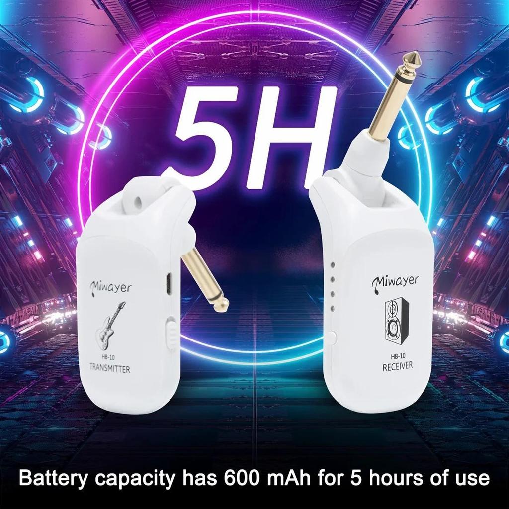 Беспроводная гитарная система HB-10, аудиопередатчик, приемник, перезаряжаемый