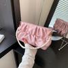 Сумка через плечо под мышкой, вместительная плиссированная сумка-облако, новинка осени, однотонный жемчужный цвет, высококачественная женская сумка, женская