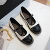 Осенние новые туфли Мэри Джейн с камелией с одинарными туфлями jk, с круглым носком, маленькие кожаные туфли женские