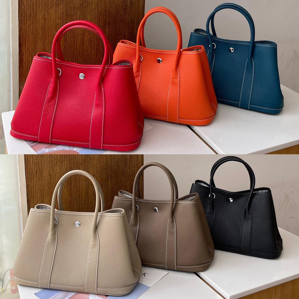 Женская сумка 2025 новая из натуральной коровьей кожи садовая сумка фабрика-источник наплечная сумка-мессенджер большая вместительная портативная сумка-тоут