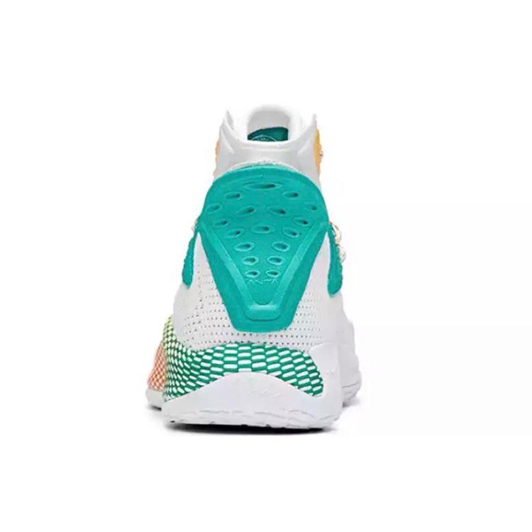 Anta Удобные легкие амортизирующие нескользящие износостойкие высокие баскетбольные кроссовки мужские белые зеленые желтые 112031101-2