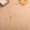 100cm Minimalist Long Tassel Sweater Snake Chain Necklace for Women Stainless Steel Simple Y Necklaces Love Gift for Her