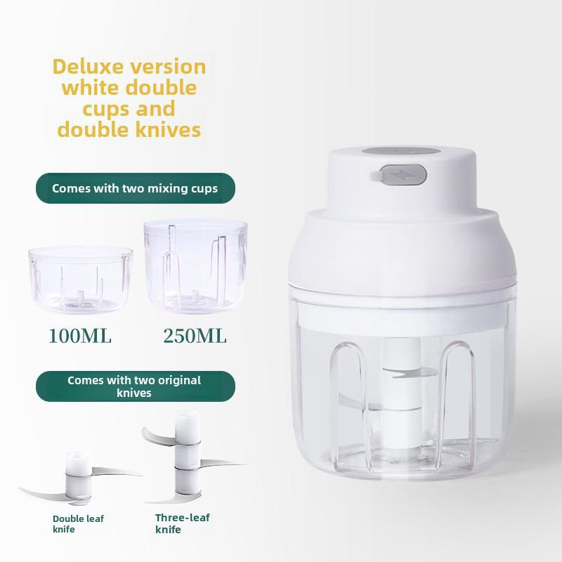 Compact Electric Garlic Grinder & Baby Food Processor - Multifunctional Kitchen Tool for Garlic Paste and More