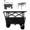 OEING Foldable Mobile Vendor Cart with Table
