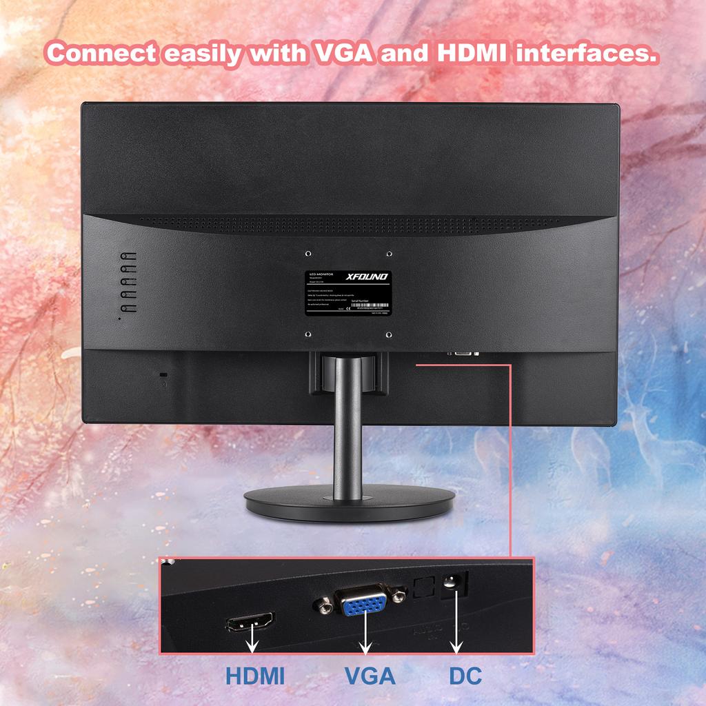 Ультратонкий светодиодный монитор 22 дюйма High Clear 16:9 Настольный монитор 300 кдм2, совместимый с HDMI Eye Care