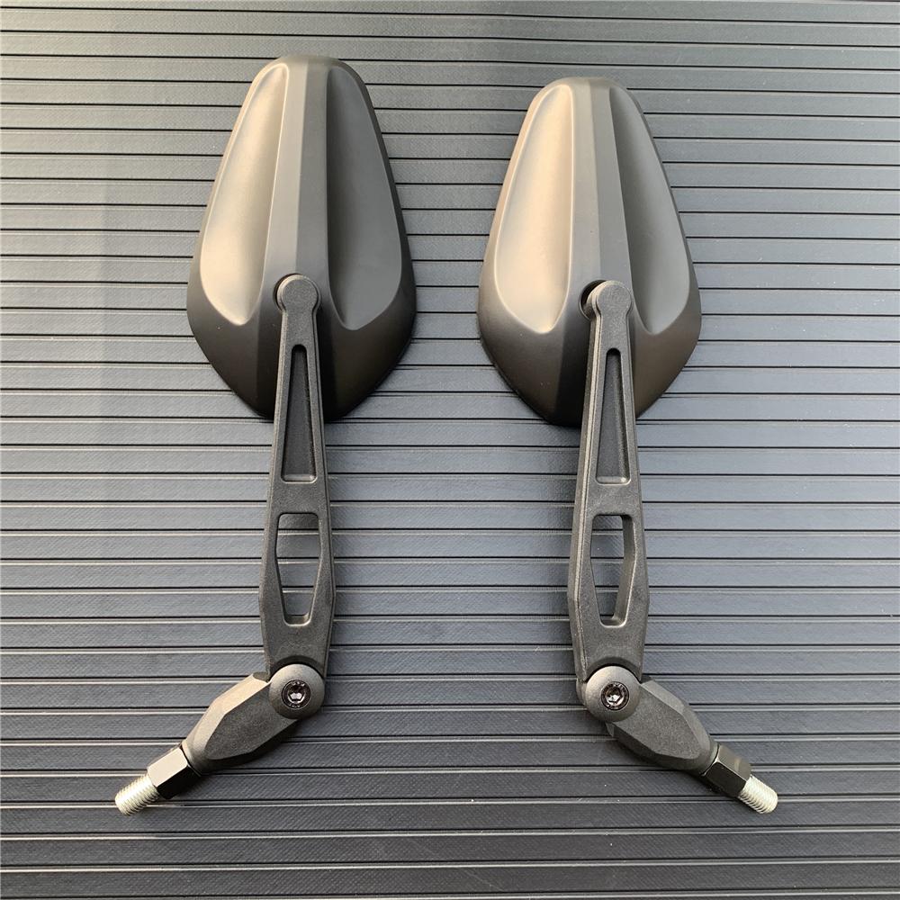 Мотоциклетное черное универсальное боковое зеркало 10 мм, зеркало заднего вида, складное овальное, против падения