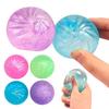 Прозрачная игрушка-булочка на пару, антистрессовая, с наполнителем, лепка, снятие стресса, блестящая, сжимаемая, сенсорная, фиджет, медленно поднимающаяся