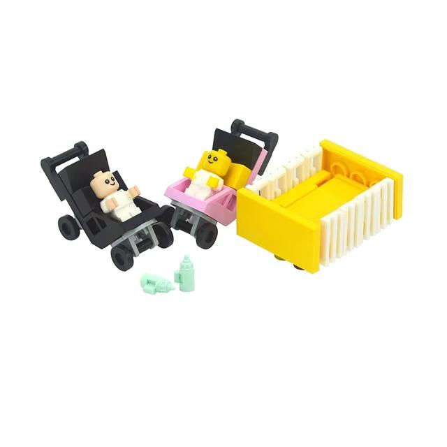 DlY Мини-фигурки для еды, фигурки из строительных блоков, хлеб, рыба, фрукты, курица, краб, хот-дог, торт, пицца, морковка, коробка, креативные игрушки, детали города, кирпич