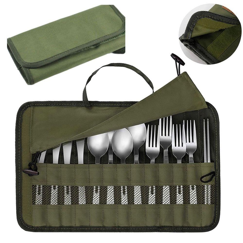 Picnic Outdoor Camping Cutlery Bag Storage Bag Kitchen Ware Storage Bag Tableware Storage Package