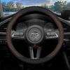 Leather Car Steering Wheel Cover for Mazda 2 3 HB 6 GH Cx5 Cx30 Cx90 Bt50 Mx5 2010-   2024 205 2026 Interior Accessories