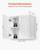VEVOR Laundry Room Wall Cabinet, 2-Tier Wall Mounted Hanging Cabinet with Adjustable Shelf, 60 cm Cupboard Storage with 2 Doors, for Kitchen