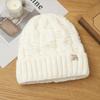 Autumn and Winter Hats for Women Big Head Circumference Solid Color Versatile Knitted Head Hat Ear Protection Warm Pullover Wool Hat