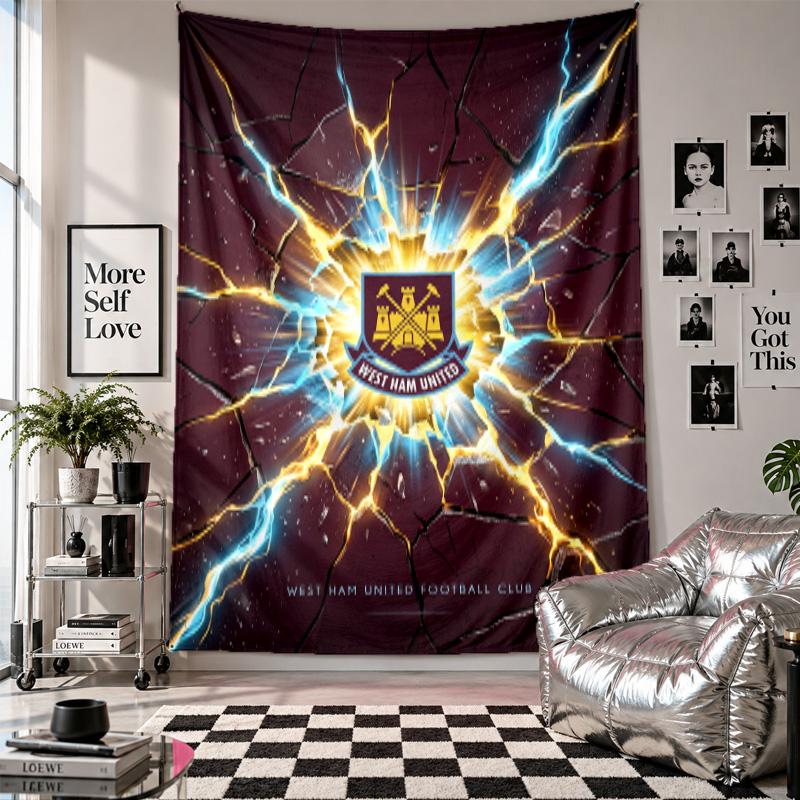West Ham United Football Wall Tapestry Home Decor Wall Hanging Cloth for Bedroom Living Room Background