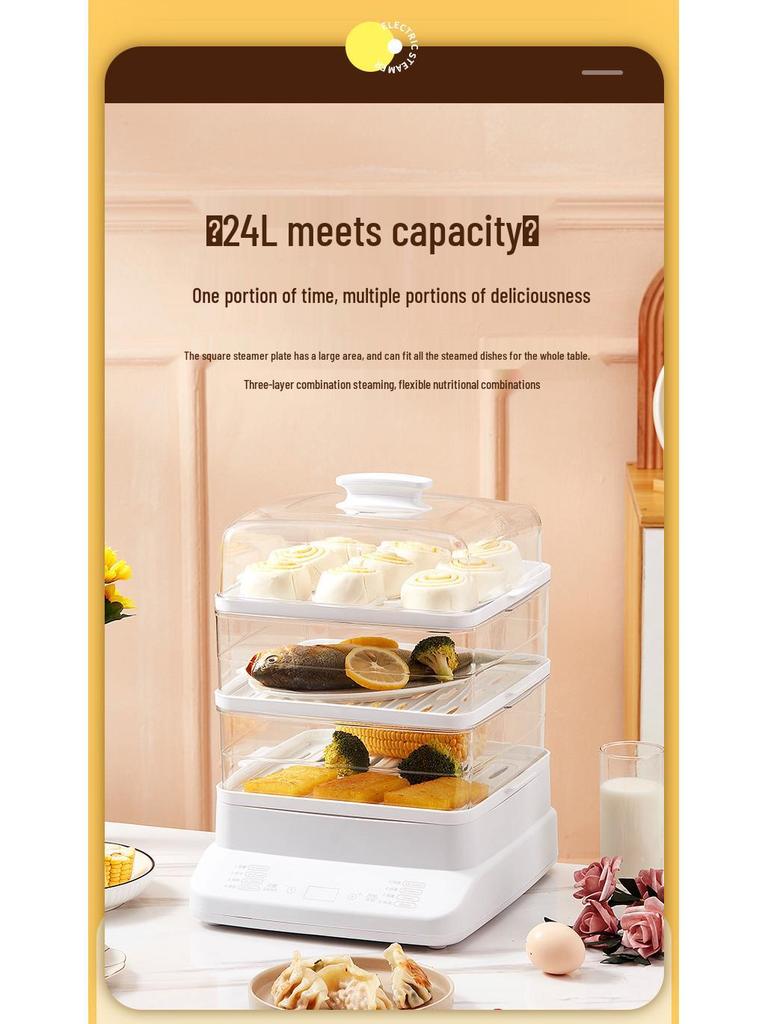 Электрическая пароварка и горячий горшок с двойным напряжением, объем 10,5 л, двухслойный изолированный кухонный горшок.